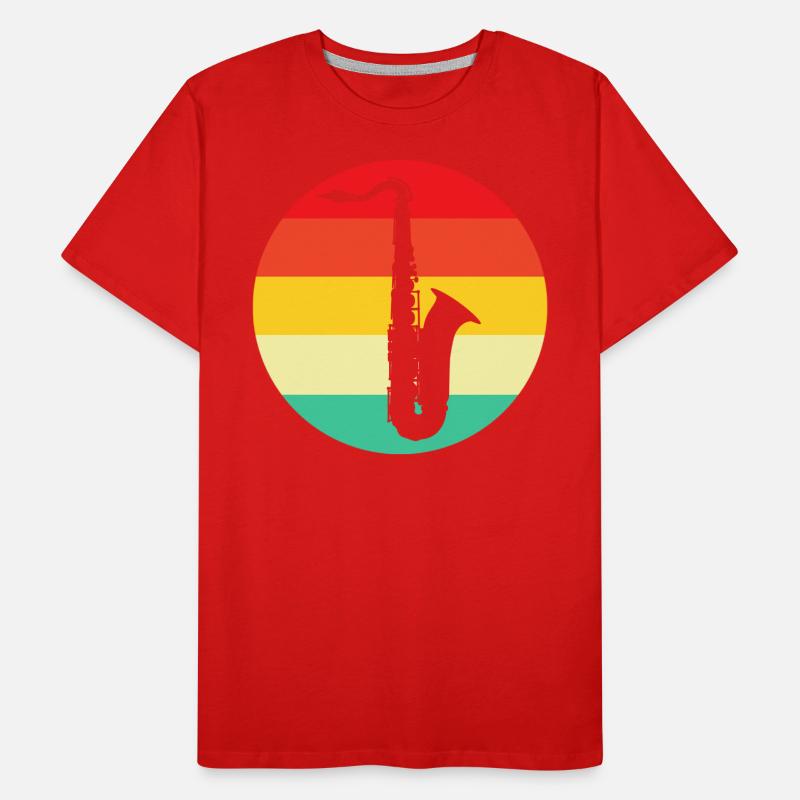 Saxophon Retro Männer Premium Bio T-Shirt