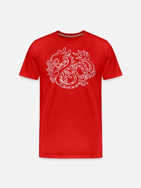 Chinese dragon - Men's Premium Organic T-Shirt - red
