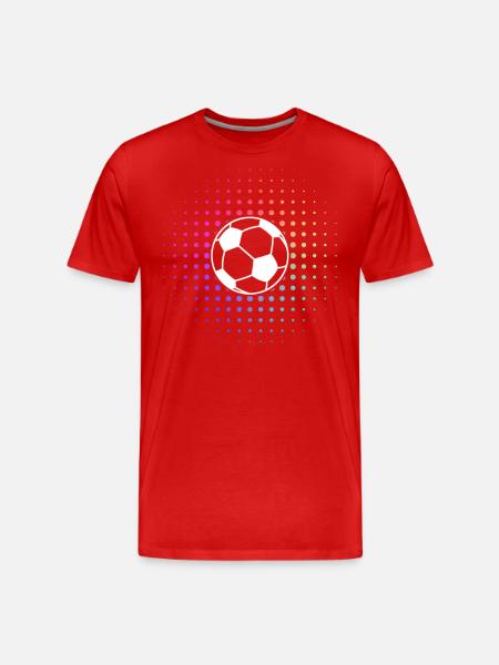 cooles Fußball Logo - Männer Premium Bio T-Shirt - Rot
