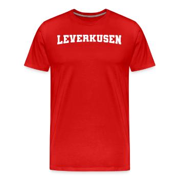 Leverkusen - T-shirt bio Premium Homme - rouge - Devant - Damien (186cm)