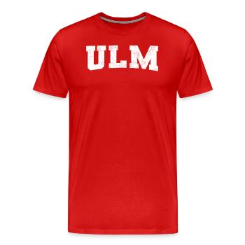 Ulm - T-shirt bio Premium Homme - rouge - Devant - Damien (186cm)