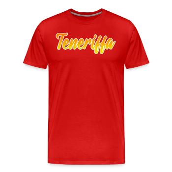 Tenerife - Men's Premium Organic T-Shirt - red - Front - Damien (186cm)