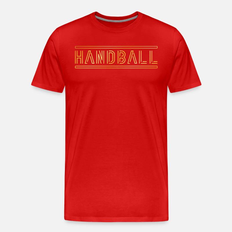 Handball - Männer Premium Bio T-Shirt - Rot