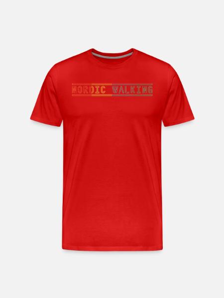 Nordic Walking Retro - Men's Premium Organic T-Shirt - red