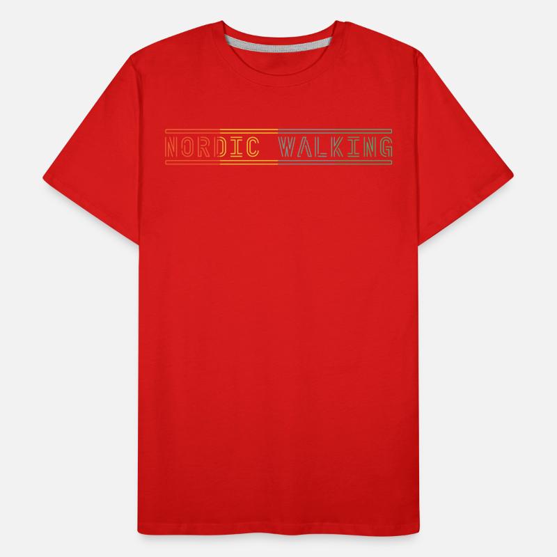 Nordic Walking Retro Men's Premium Organic T-Shirt