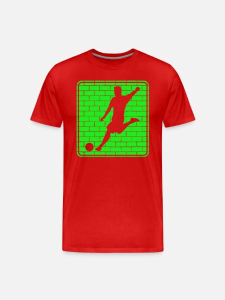 Fußball Fussball Logo - Männer Premium Bio T-Shirt - Rot