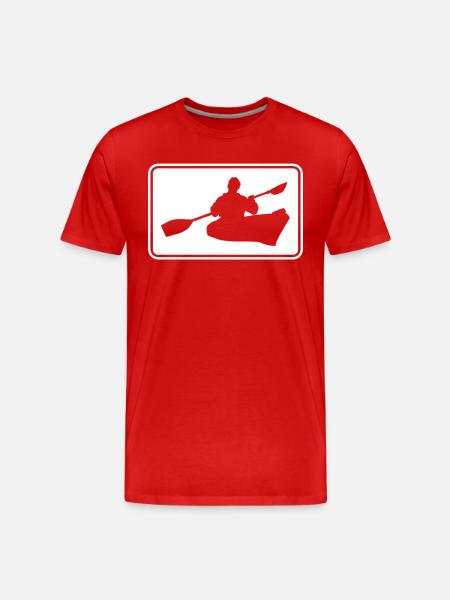 Canoeing Logo - Men's Premium Organic T-Shirt - red