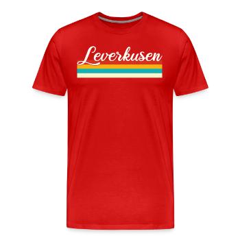 Leverkusen Rétro Vintage - T-shirt bio Premium Homme - rouge - Devant - Damien (186cm)