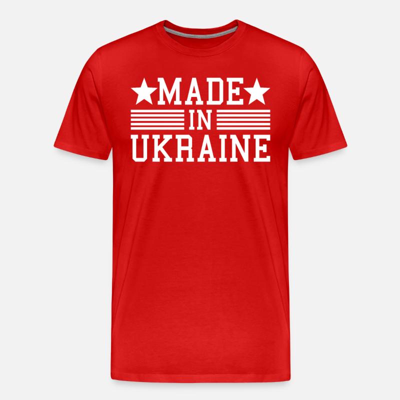 made in ukraine - Männer Premium Bio T-Shirt - Rot