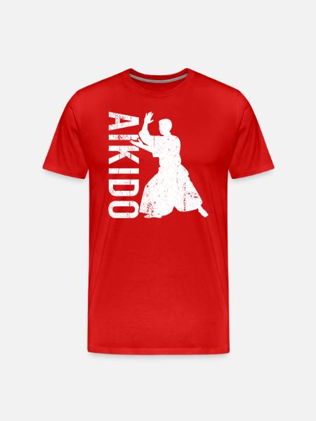 Aikido - Men's Premium Organic T-Shirt - red
