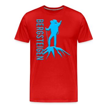 Bergsteigen - Männer Premium Bio T-Shirt - Rot - Vorne - Damien (186cm)