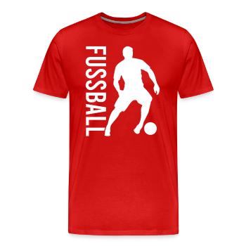 Fußball Fussball - Männer Premium Bio T-Shirt - Rot - Vorne - Damien (186cm)