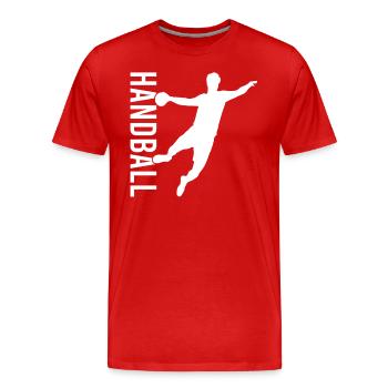 Handball - T-shirt bio Premium Homme - rouge - Devant - Damien (186cm)