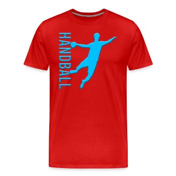 Handball - T-shirt bio Premium Homme - rouge - Devant - Damien (186cm)