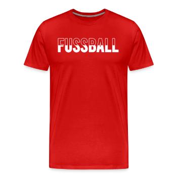 Fussball Fußball - Männer Premium Bio T-Shirt - Rot - Vorne - Damien (186cm)