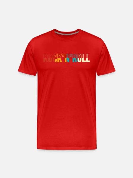 Rock n Roll Retro - Men's Premium Organic T-Shirt - red