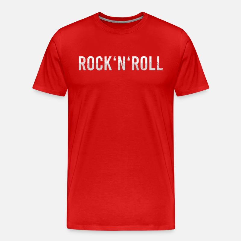 Rock n Roll - Männer Premium Bio T-Shirt - Rot