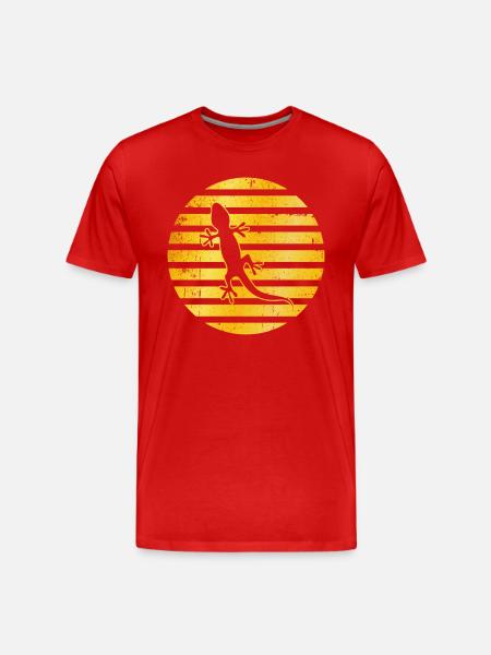 Lizard golden logo - Men's Premium Organic T-Shirt - red