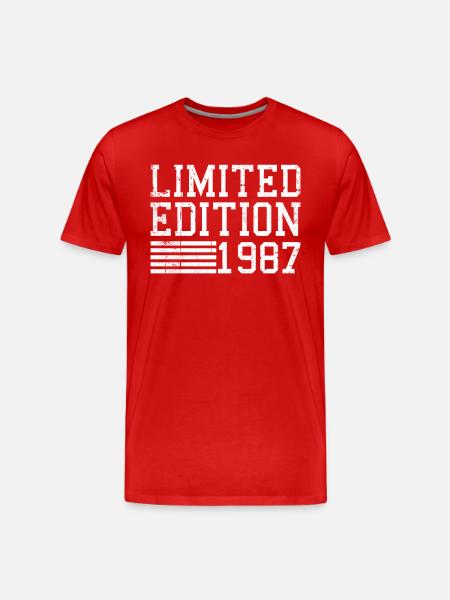 Birthday Limited Edition 1987 - Men's Premium Organic T-Shirt - red