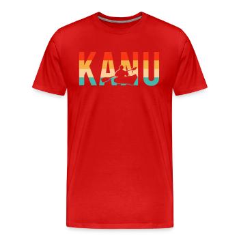 Kanu fahren - Männer Premium Bio T-Shirt - Rot - Vorne - Damien (186cm)