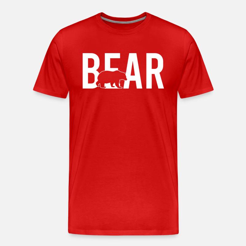Bär bear - Männer Premium Bio T-Shirt - Rot