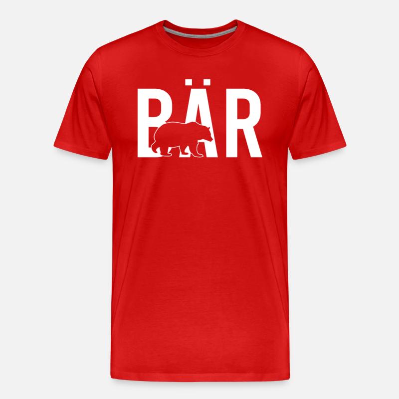 Bär - Männer Premium Bio T-Shirt - Rot