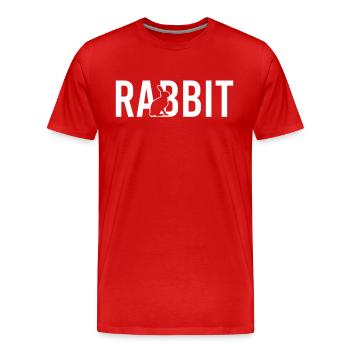 Rabbit rabbit - Men's Premium Organic T-Shirt - red - Front - Damien (186cm)