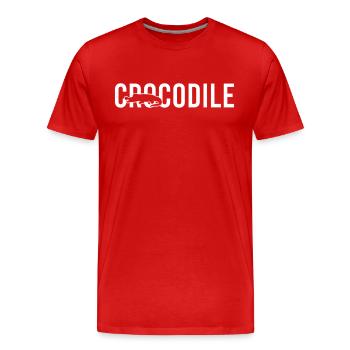 Crocodile crocodile - Men's Premium Organic T-Shirt - red - Front - Damien (186cm)