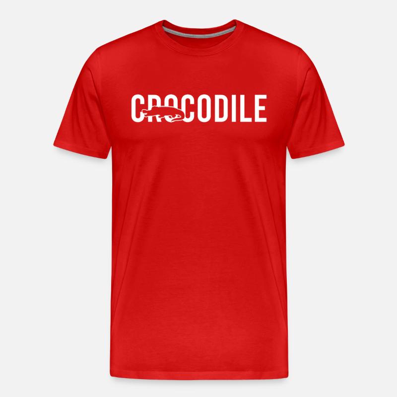Krokodil crocodile - Männer Premium Bio T-Shirt - Rot