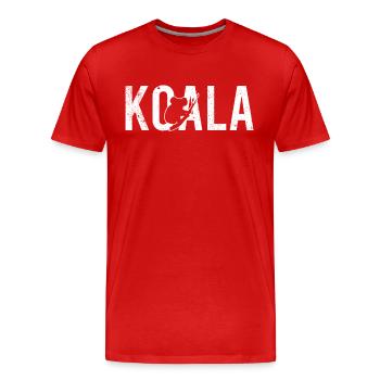 Koala - Männer Premium Bio T-Shirt - Rot - Vorne - Damien (186cm)