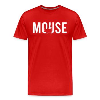 Maus mouse - Männer Premium Bio T-Shirt - Rot - Vorne - Damien (186cm)
