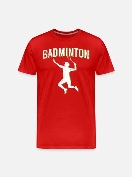 Badminton - Männer Premium Bio T-Shirt - Rot
