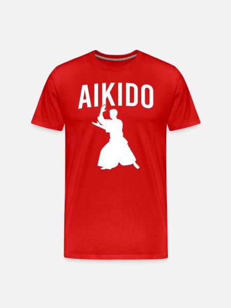 Aikido - Men's Premium Organic T-Shirt - red