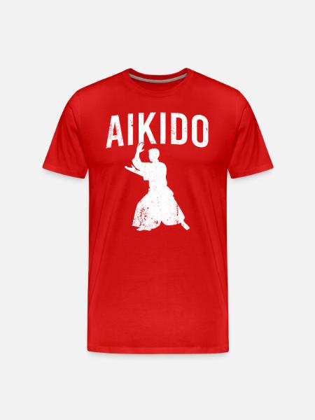 Aikido - Men's Premium Organic T-Shirt - red