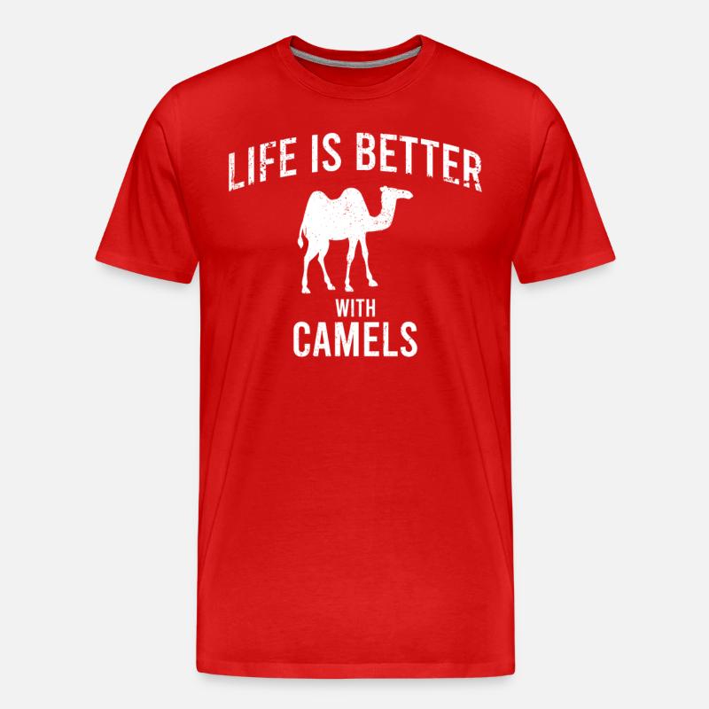 Camel Kamel Spruch - Männer Premium Bio T-Shirt - Rot