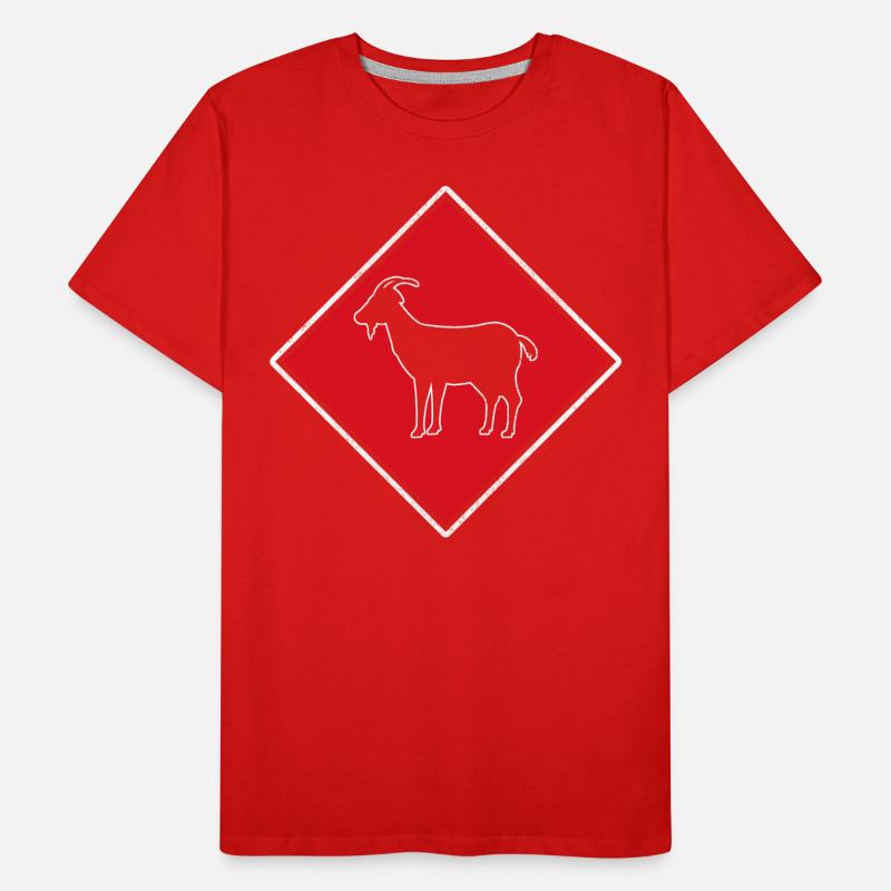 Ziege Logo Männer Premium Bio T-Shirt