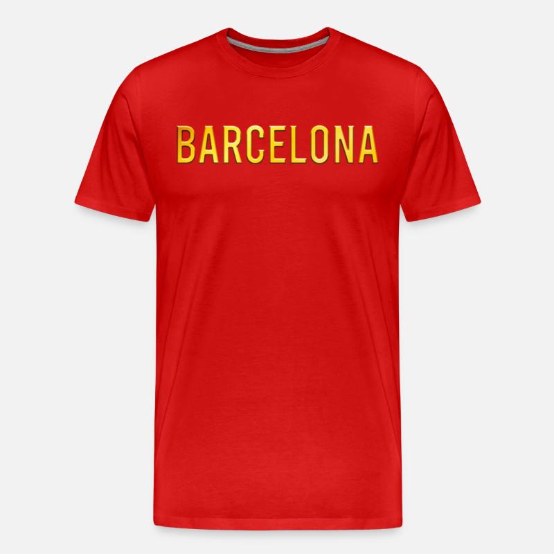 Barcelona - Männer Premium Bio T-Shirt - Rot
