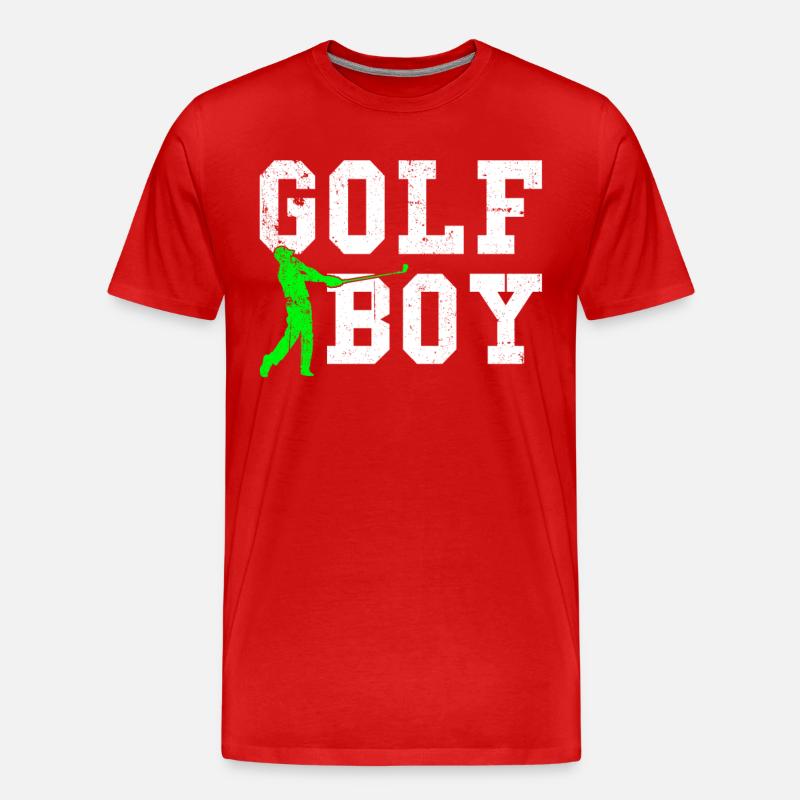 golf boy - Männer Premium Bio T-Shirt - Rot