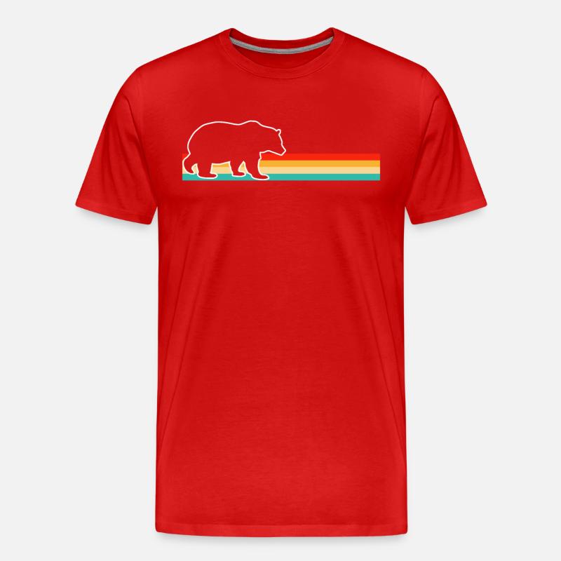 Bär Retro - Männer Premium Bio T-Shirt - Rot