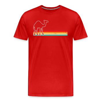 Dromedary Retro - Men's Premium Organic T-Shirt - red - Front - Damien (186cm)