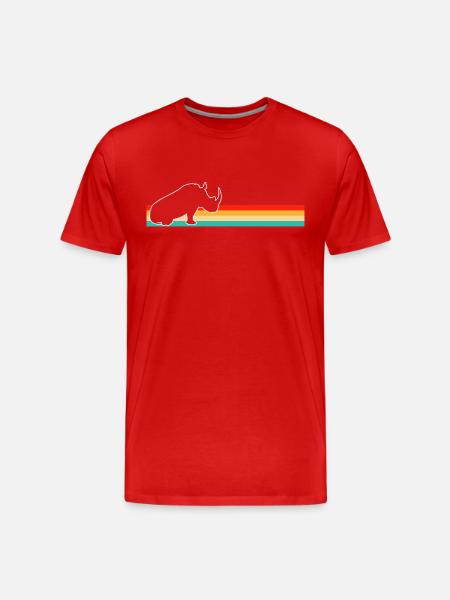 Rhino Rétro - T-shirt bio Premium Homme - rouge