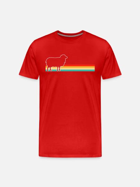 Sheep Retro - Men's Premium Organic T-Shirt - red