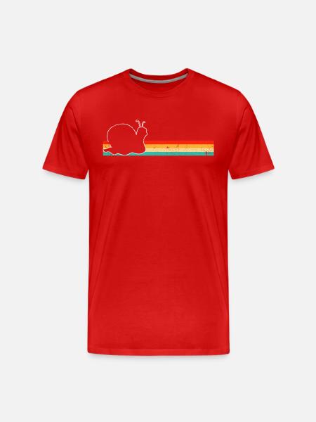 Snail Retro - Men's Premium Organic T-Shirt - red