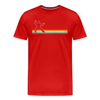 Karaté Arts Martiaux Rétro - T-shirt bio Premium Homme - rouge - Devant - Damien (186cm)