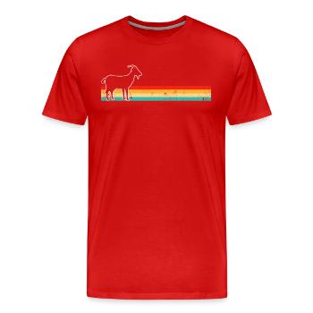 Goat Retro - Men's Premium Organic T-Shirt - red - Front - Damien (186cm)