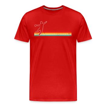 Handball Rétro - T-shirt bio Premium Homme - rouge - Devant - Damien (186cm)