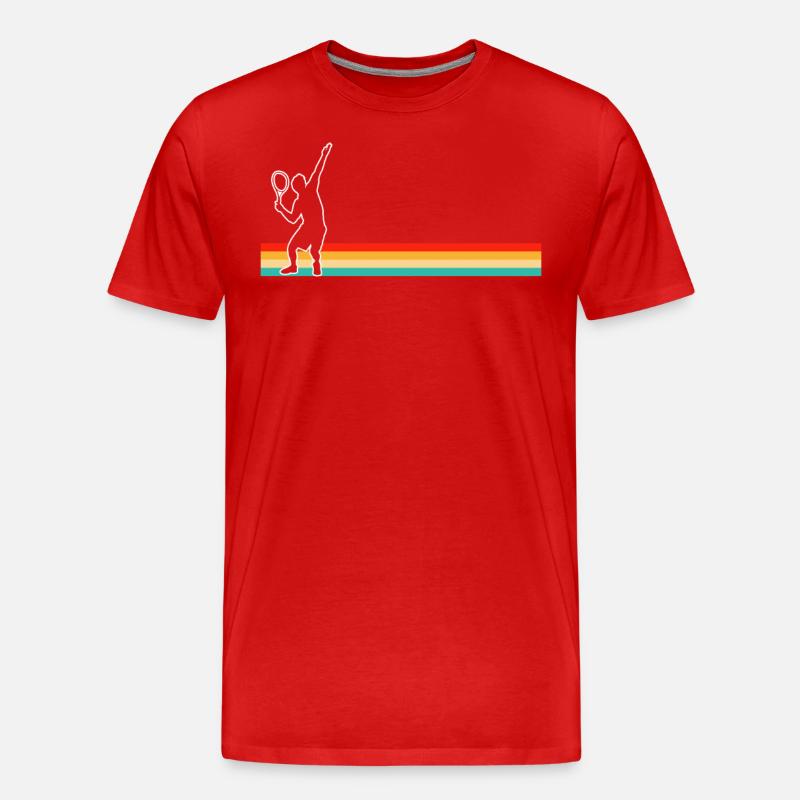 Tennis Retro - Männer Premium Bio T-Shirt - Rot
