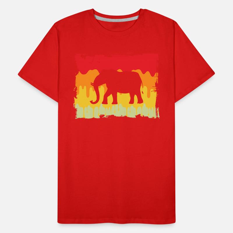 Elephant Retro Men's Premium Organic T-Shirt