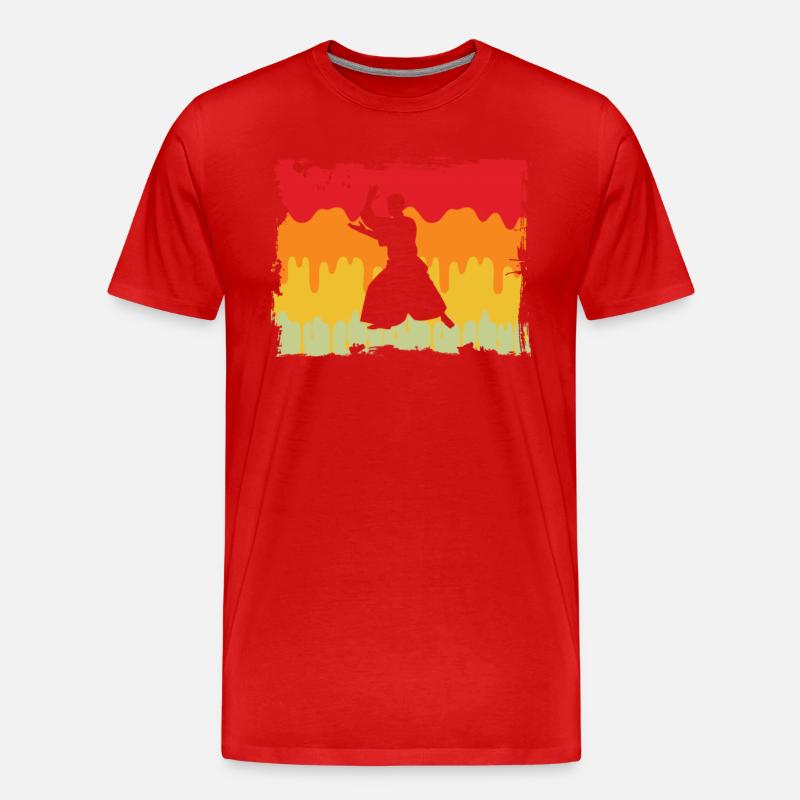 Aïkido Rétro - T-shirt bio Premium Homme - rouge