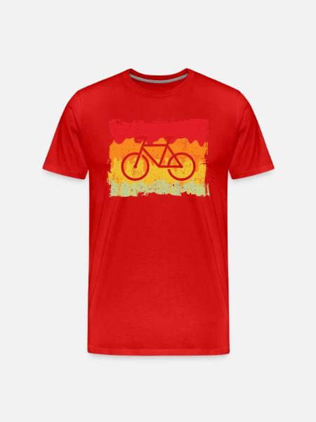 Bicycle Retro - Men's Premium Organic T-Shirt - red
